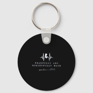 Baby Announcement Fearfully And Wonderfully Made, Key Ring