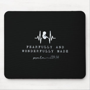 Baby Announcement Fearfully And Wonderfully Made,  Mouse Mat