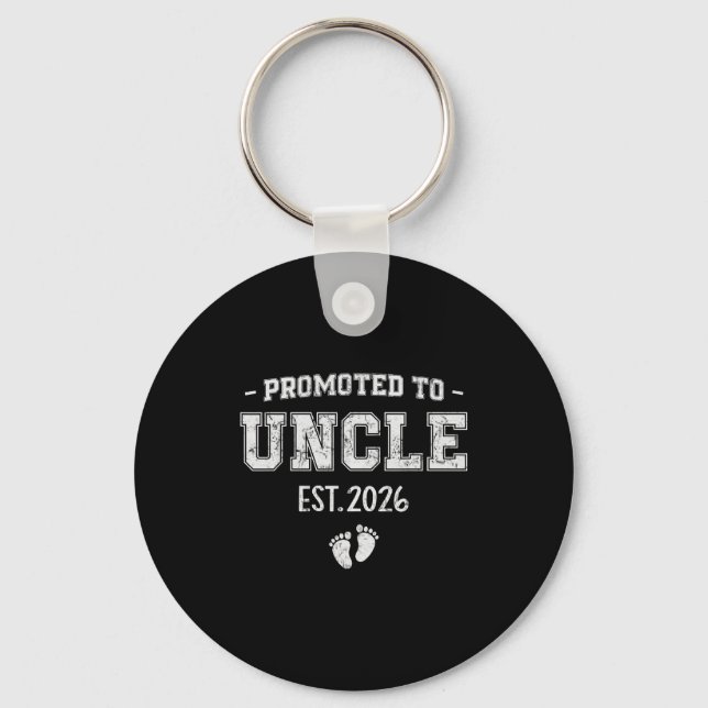Baby Announcement For Uncle Promoted To Uncle 2026 Key Ring (Front)