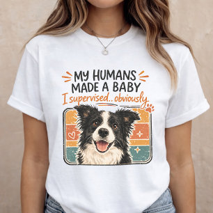 Baby Announcement Funny Dog Pregnancy Reveal Tri-Blend Shirt