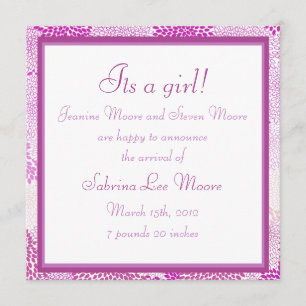 Baby Announcement (Girl)