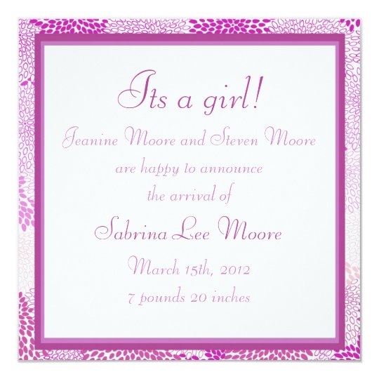Baby Announcement (Girl)