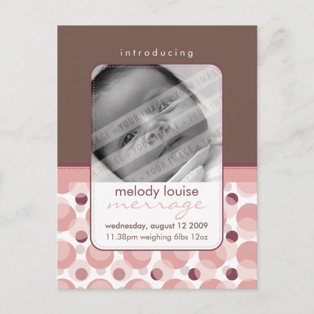 BABY ANNOUNCEMENT ::  hello baby 3 (Front)