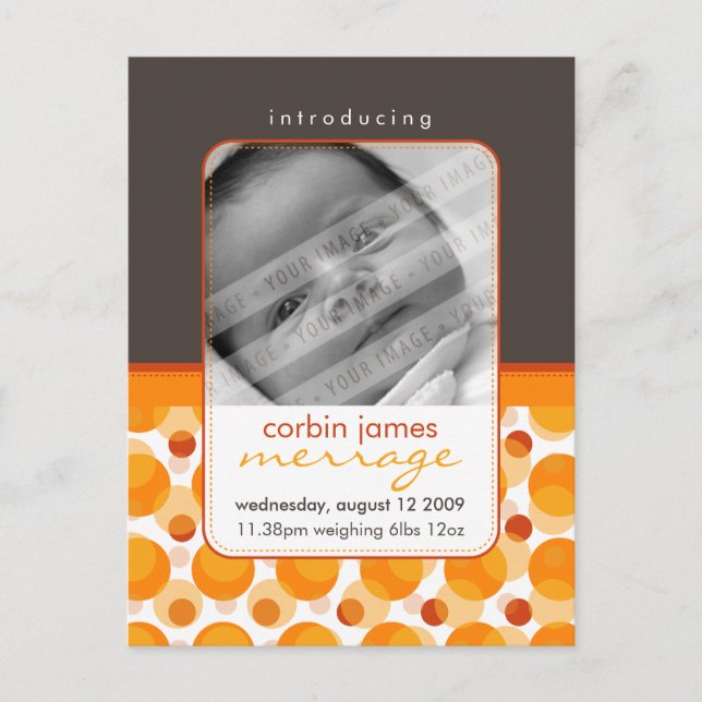 BABY ANNOUNCEMENT ::  hello baby 5 (Front)