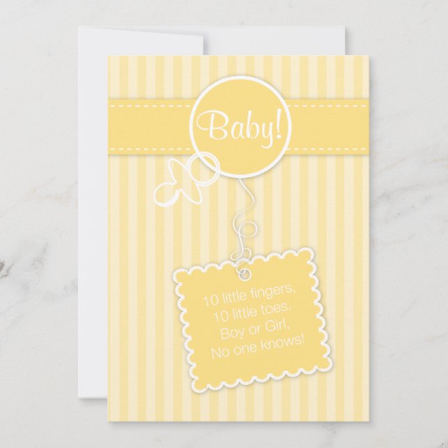 Baby! Announcement (Invitation) (Front)