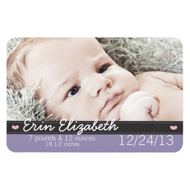 Baby Announcement Magnet (Horizontal)