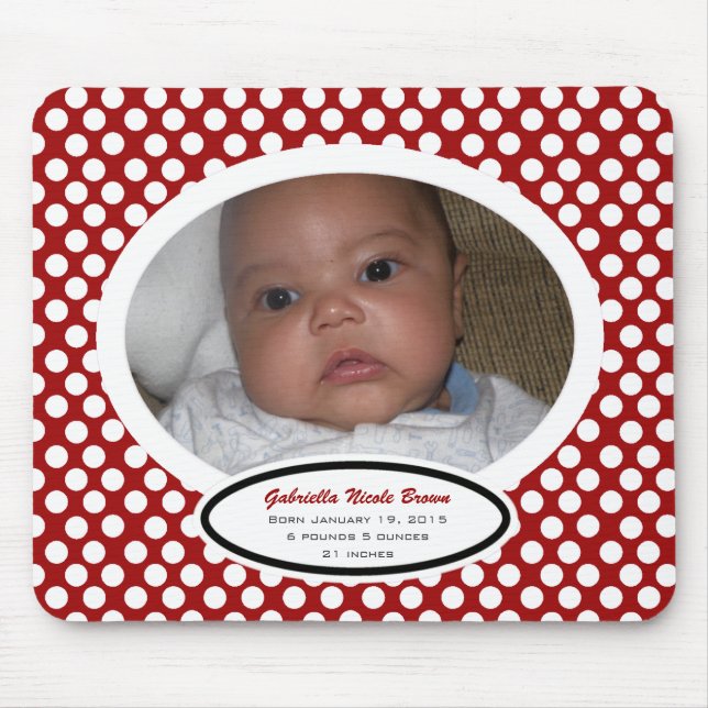 Baby Announcement Mousepad (Front)