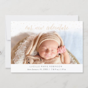 Baby Announcement - Our New Adventure Gold