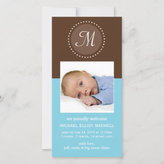 Baby Announcement Photo Card