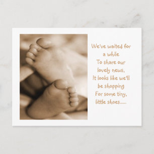Baby announcement postcard