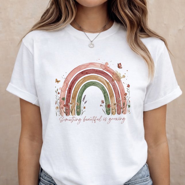 Baby Announcement Rainbow Pregnancy Reveal T-Shirt (Creator Uploaded)