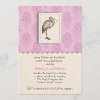 Baby Announcement | Stork | Girl