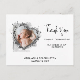 *~* Baby Announcement + Thank you Heart Postcard