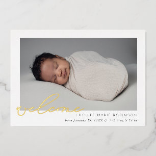 Baby Announcement Welcome Scripted