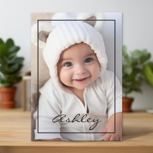 Baby Announcement with black border