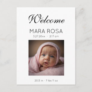 *~* Baby AP79 Photo Newborn Birth Announcement Postcard