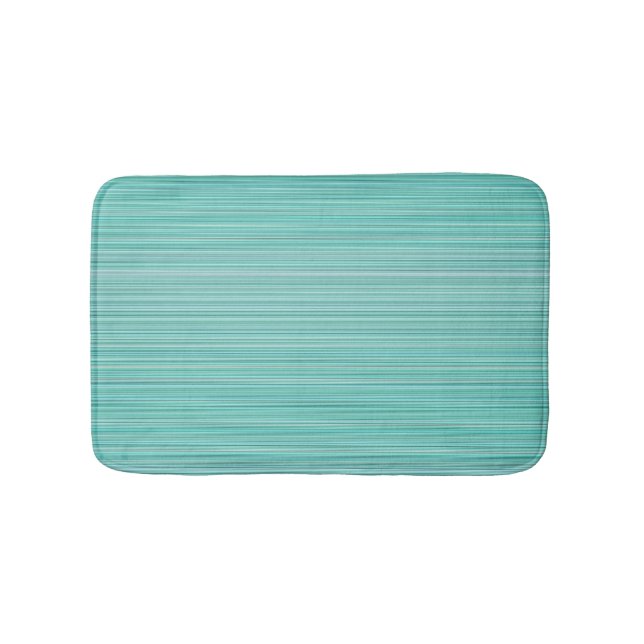 Baby Aqua Stripes Bath Mat (Front)