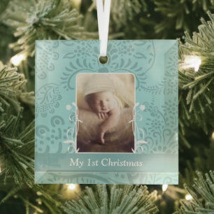 Baby Aqua Tiny Tee Photo Ornament