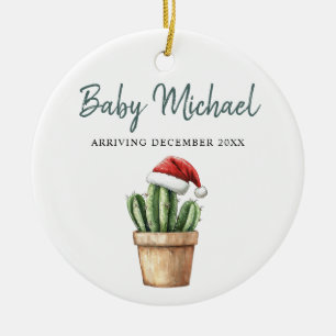 Baby Arriving Pregnancy Announcement Keepsake Ceramic Tree Decoration