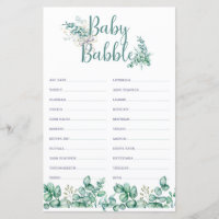 Baby Babble Greenery Baby Shower