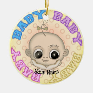 Baby Baby Face Ceramic Tree Decoration
