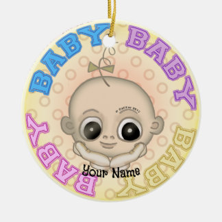 Baby Baby Face Ceramic Tree Decoration