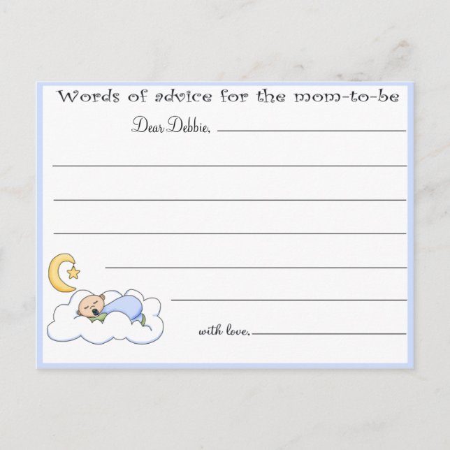 Baby - Baby Shower Advice cards (Front)