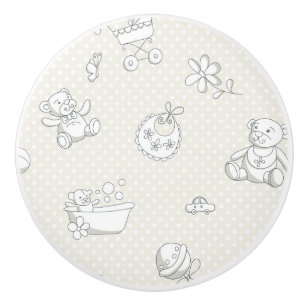 Baby background ceramic knob