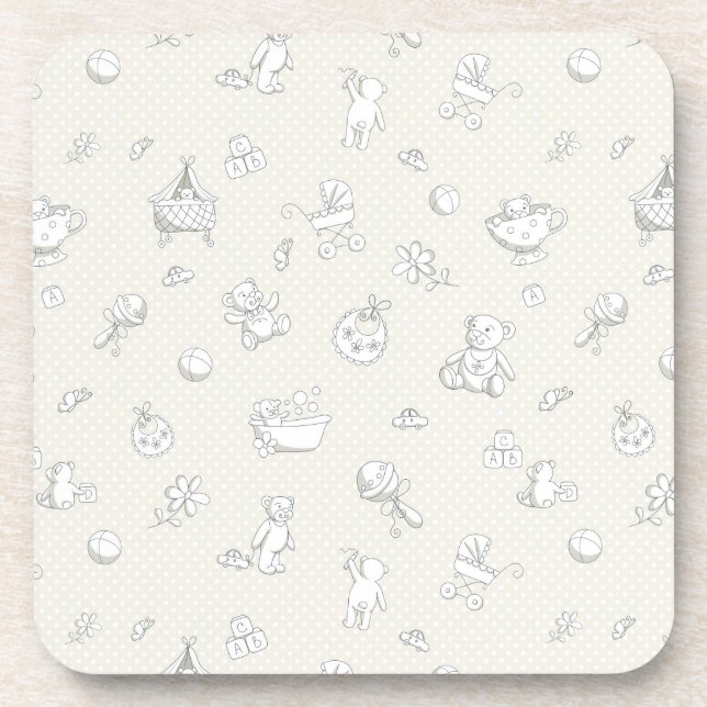 Baby background coaster (Front)