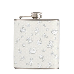 Baby background hip flask