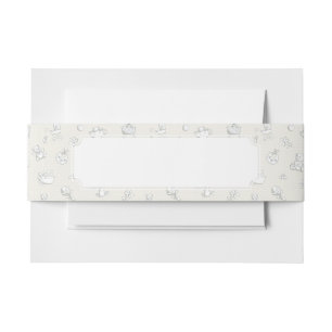 Baby background invitation belly band