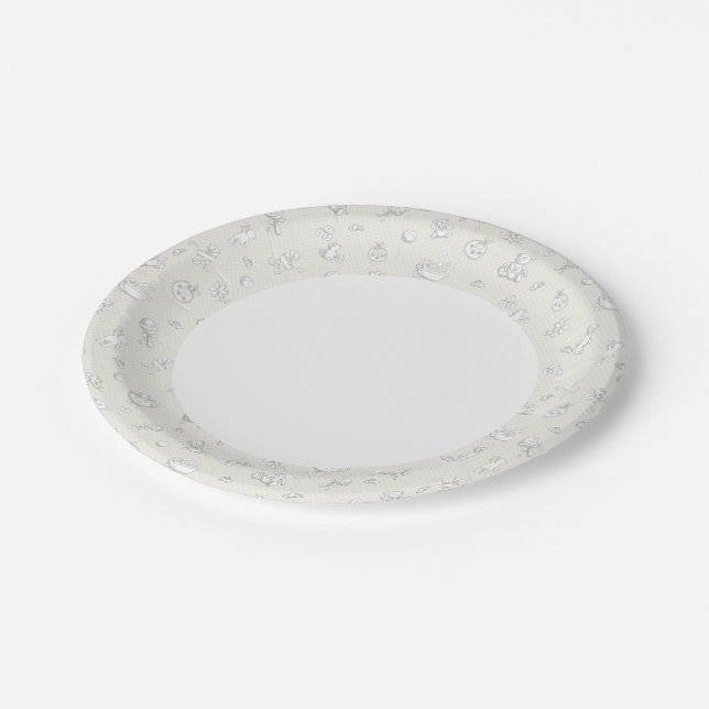 Baby background paper plate (Angled)