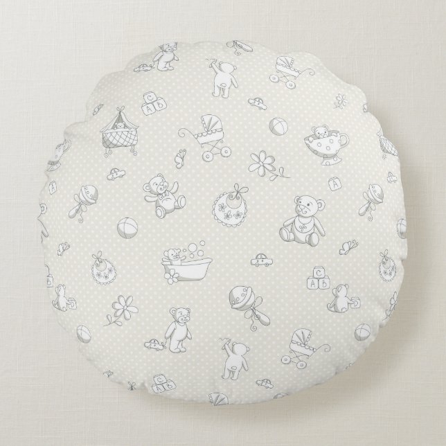 Baby background round cushion (Front)