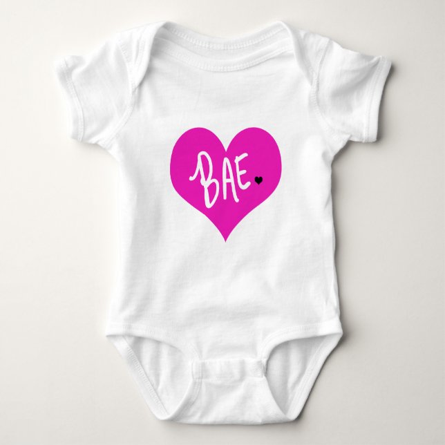 Baby BAE Pink Heart Bodysuit (Front)