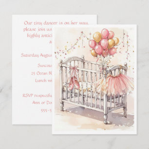 Baby Ballerina Shower Digital Download Invitation