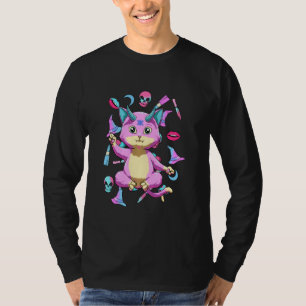 Baby Baphomet Cat Pastel Goth And Nu Goth T-Shirt