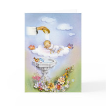 Baby baptism christening invitation card