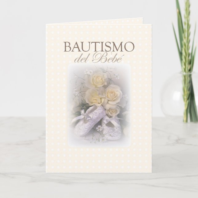 Baby Baptism Neutral, Spanish Card (Front)