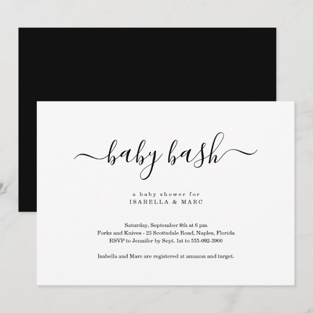 Baby Bash Baby Shower Invitation (Front/Back)