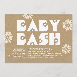 Baby Bash   Baby Shower Invitations Kraft Paper v1