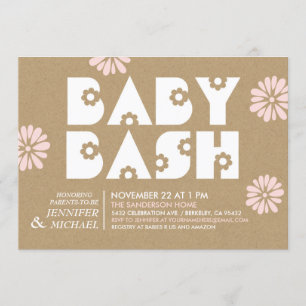 Baby Bash   Baby Shower Invitations Kraft Paper v2