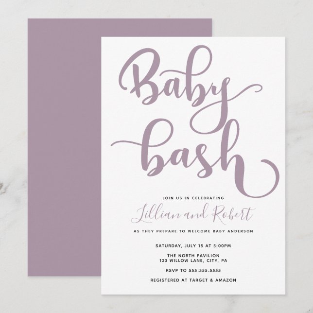 Baby Bash Couples Baby Shower Invitation (Front/Back)