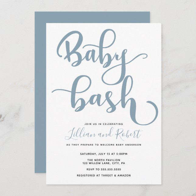 Baby Bash Couples Baby Shower Invitation (Front/Back)