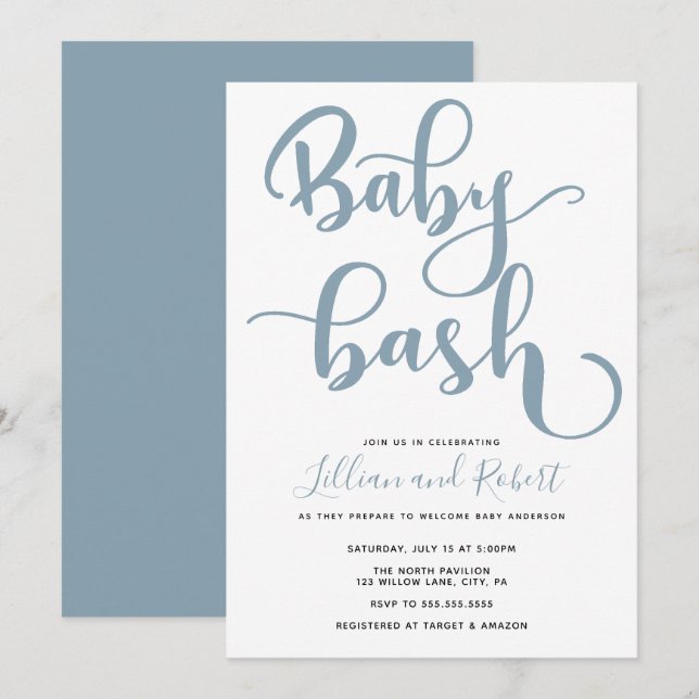 Baby Bash Couples Baby Shower Invitation (Front/Back)