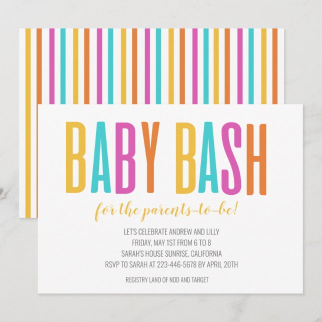 Baby Bash Invitation (Front/Back)