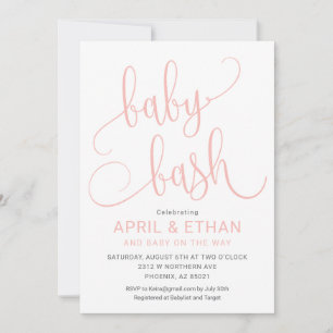 Baby Bash Invitation, Couples Shower Invitation