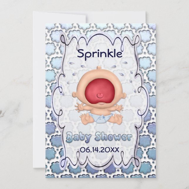 Baby Bawling Funny Sprinkle Baby Shower Invitation (Front)