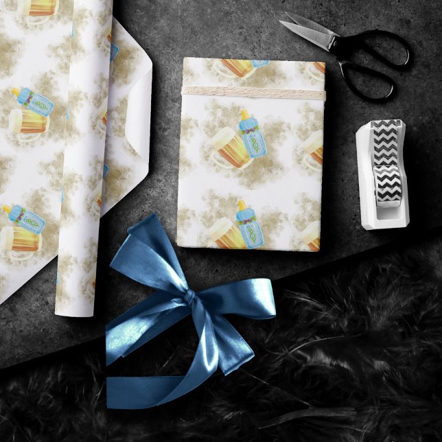 Baby BBQ and Beer | Summer Outdoor Shower Theme Wrapping Paper (Creator Uploaded)