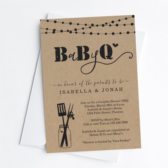 Baby BBQ - Couples Shower Baby Q BaByQ Barbeque Invitation (Creator Uploaded)