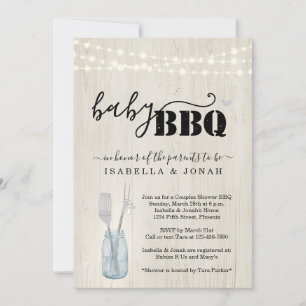 Baby BBQ Invitation - Couples Baby Q Barbeque